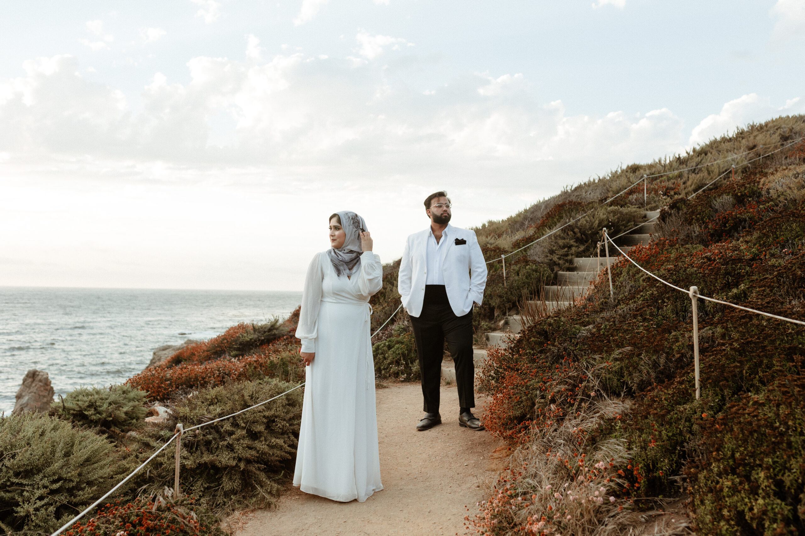Mushfi and Jasmine's editorial-inspired Big Sur Couple's Session at Garrapata State Park in Northern California.